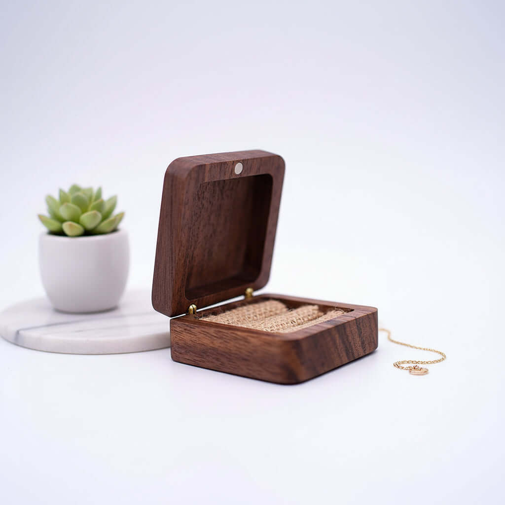 Custom Engraved Jewelry Box – Wooden Earring & Pendant Storage Case - Hadi Craft