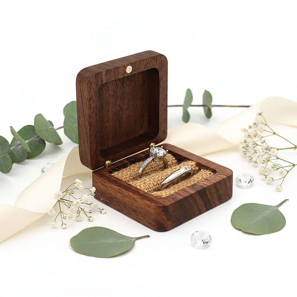Custom Engraved Jewelry Box – Wooden Earring & Pendant Storage Case - Hadi Craft