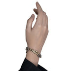 Custom Engraved Leather Stainless Steel Bracelet – Unisex - Hadi Craft
