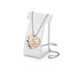 Custom Engraved Name Necklace – S925 Silver Heart Diamond Pendant - Hadi Craft