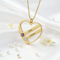 Custom Engraved Name Necklace – S925 Silver Heart Diamond Pendant - Hadi Craft