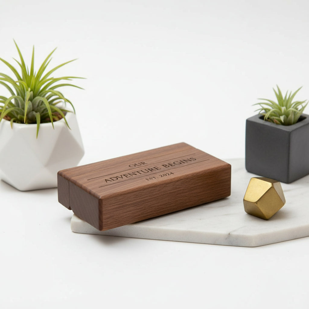 Custom Engraved Ring Box - Hadi Craft USA