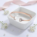 Custom Iced Initials Bracelet Personalized Bracelet Stainless Steel - Hadi Craft