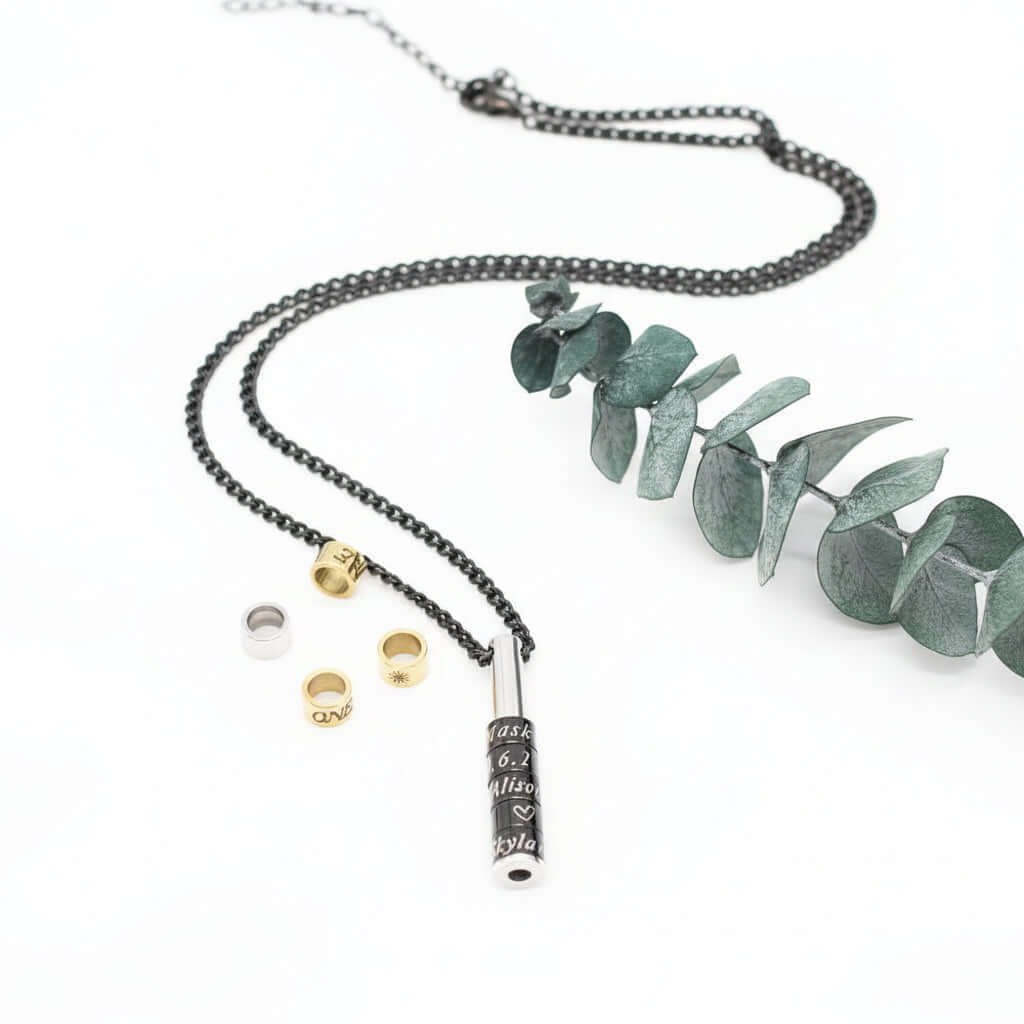 Custom Name Beaded Necklace – Stainless Steel Personalized Letter Chain - Hadi Craft