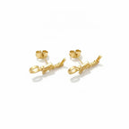 Custom Name Earrings Dainty Minimalist Personalized Nameplate Earrings - Hadi Craft
