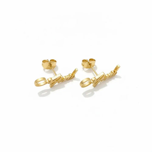 Custom Name Earrings Dainty Minimalist Personalized Nameplate Earrings - Hadi Craft