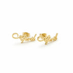 Custom Name Earrings Dainty Minimalist Personalized Nameplate Earrings - Hadi Craft