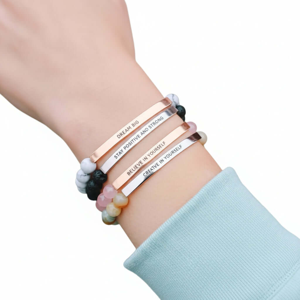 Custom Name Engraved Bracelet – Steel Personalized Jewelry for Women - Hadi Craft