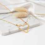 Custom Name Heart Necklace – Gold Stainless Steel Personalized Choker for Women - Hadi Craft