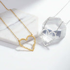 Custom Name Heart Necklace – Gold Stainless Steel Personalized Choker for Women - Hadi Craft