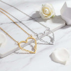Custom Name Heart Necklace – Gold Stainless Steel Personalized Choker for Women - Hadi Craft