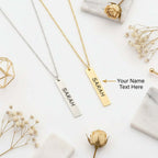 Custom Name Necklace Gold Plated Stainless Steel Letter Pendant - Hadi Craft