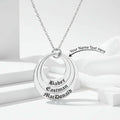 Custom Name Necklace Personalized Stainless Steel Triple Name Pendant - Hadi Craft