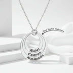 Custom Name Necklace Personalized Stainless Steel Triple Name Pendant - Hadi Craft