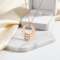 Custom Name Necklace Personalized Stainless Steel Triple Name Pendant - Hadi Craft