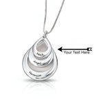 Custom Name Water Drop Necklace Geometric Copper Pendant for Women - Hadi Craft