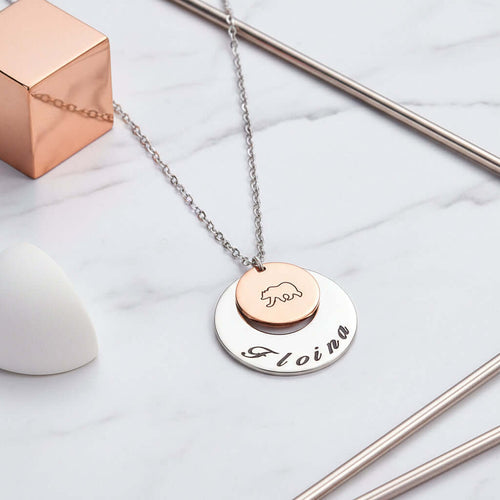 Custom Photo Name Necklace – Personalized Picture & Letter Pendant - Hadi Craft