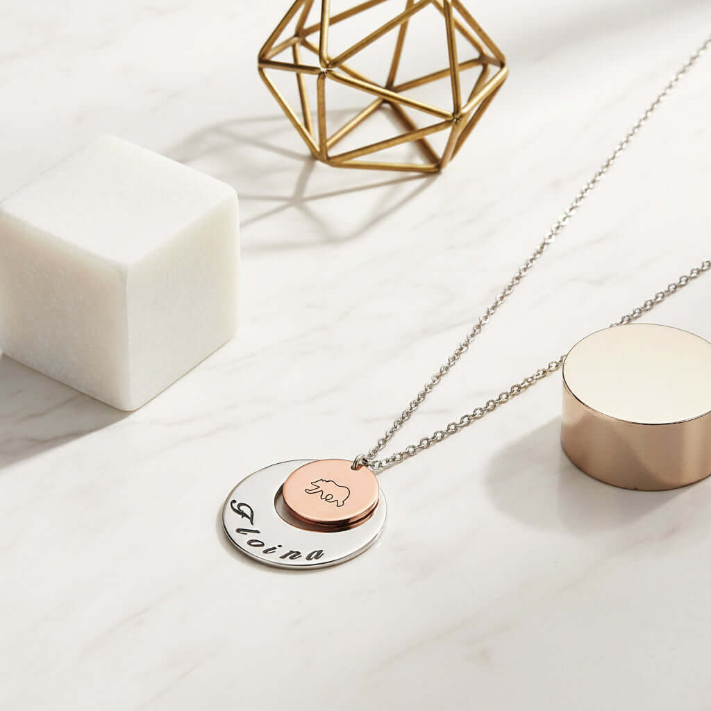 Custom Photo Name Necklace – Personalized Picture & Letter Pendant - Hadi Craft