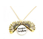 Custom Sunflower Double Letter Necklace – Personalized Women’s Jewelry - Hadi Craft