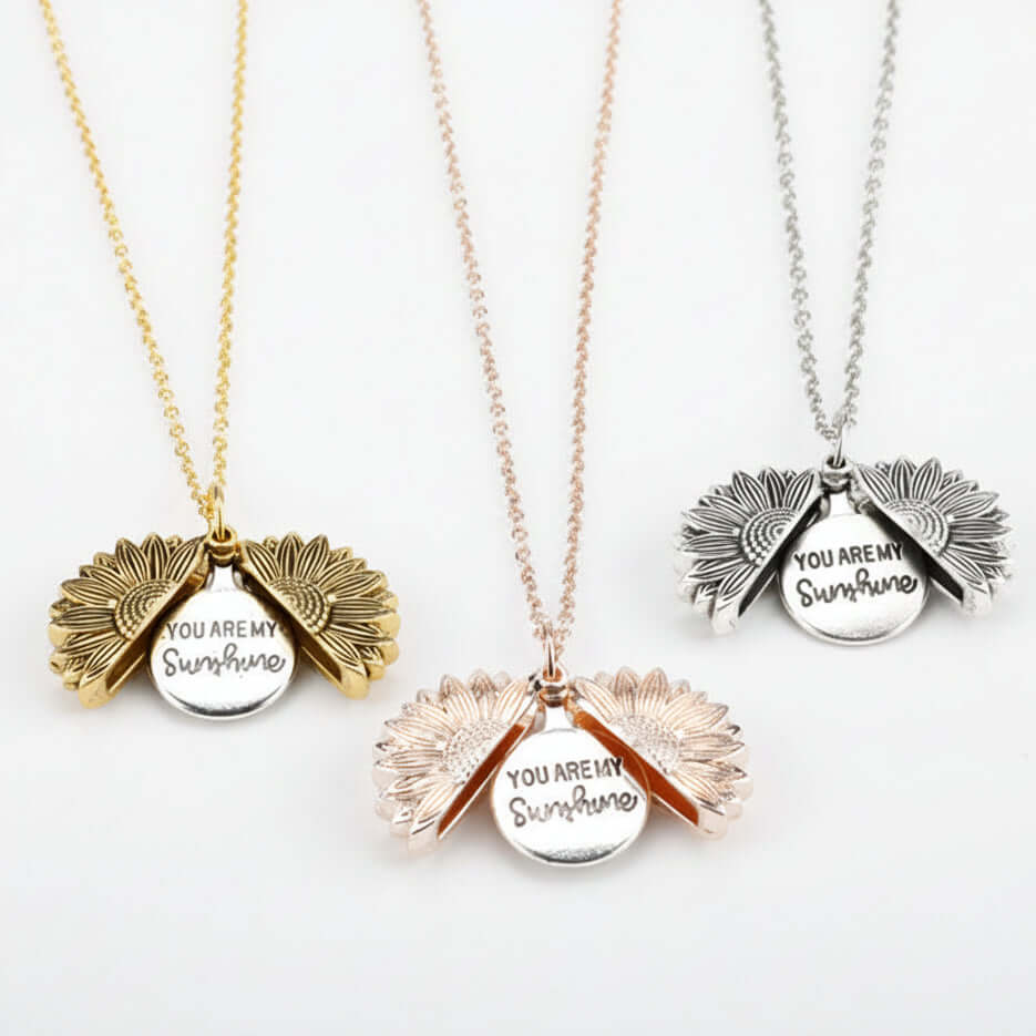 Custom Sunflower Double Letter Necklace – Personalized Women’s Jewelry - Hadi Craft