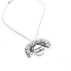 Custom Sunflower Double Letter Necklace – Personalized Women’s Jewelry - Hadi Craft