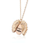 Custom Sunflower Double Letter Necklace – Personalized Women’s Jewelry - Hadi Craft