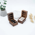 Custom Walnut Wedding Ring Box Luxury Wooden Jewelry Proposal Box - Hadi Craft