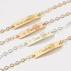 Custom baby name bracelet Baby Jewelry Charm Child ID Stainless Steel - Hadi Craft