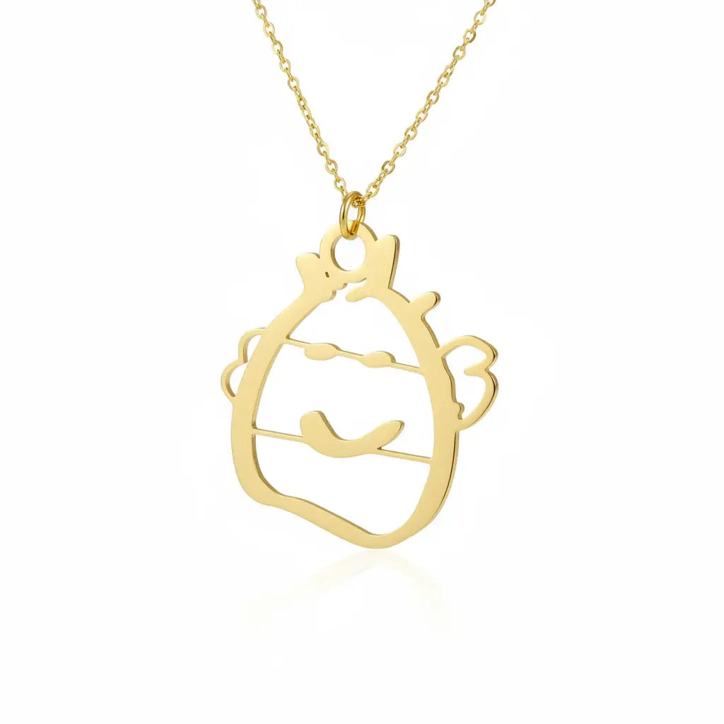 Custom child's drawing necklace stainless steel - Hadi Craft