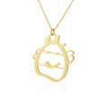 Custom child's drawing necklace stainless steel - Hadi Craft