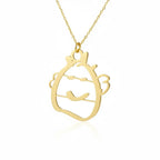 Custom child's drawing necklace stainless steel - Hadi Craft