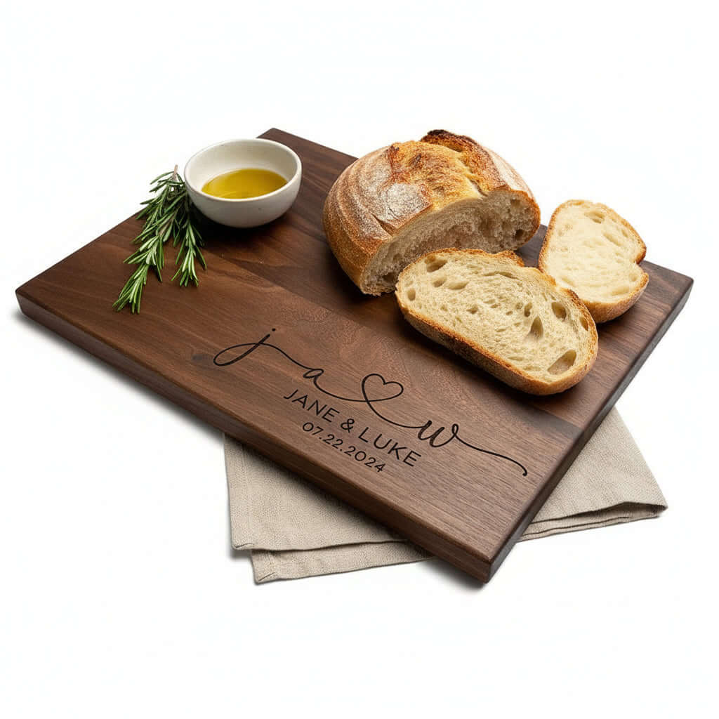 Custom engraved bamboo cutting board Walnut Cutting Board - Hadi Craft