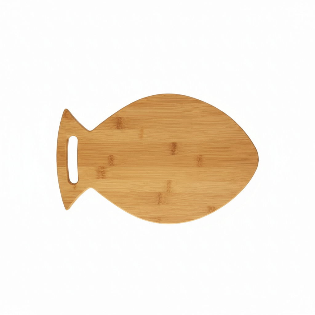 Custom engraved bamboo fish cutting board Bamboo wood Fish Shaped - Hadi Craft
