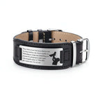 Custom engraved leather bracelet & Stainless Steel Bracelet – Unisex - Hadi Craft