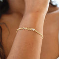 Custom engraved name bracelet Personalized Name Bracelet Jewelry - Hadi Craft