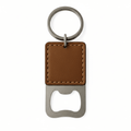 Custom leather keychain bottle opener customize laser engraving - Hadi Craft