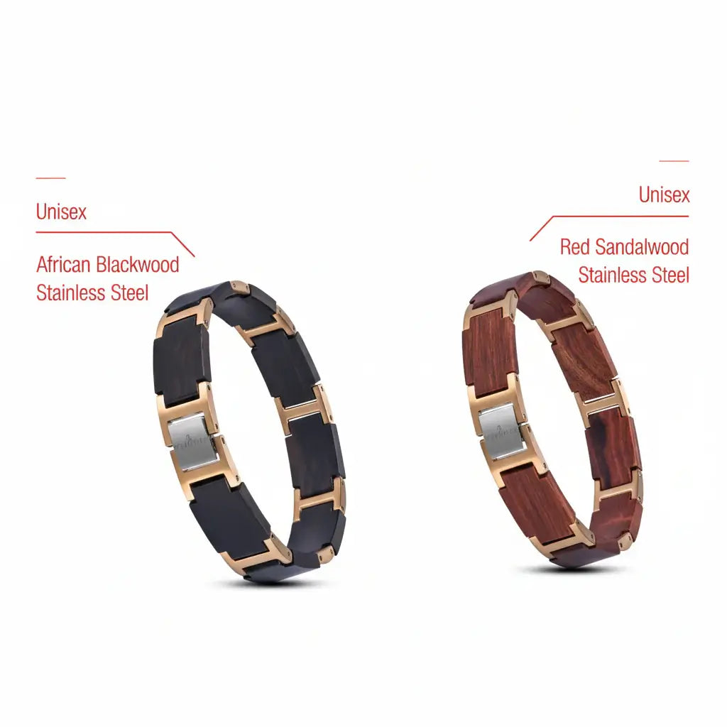 Custom wooden couple bracelet Free Customize Bangle with Gift Box - Hadi Craft