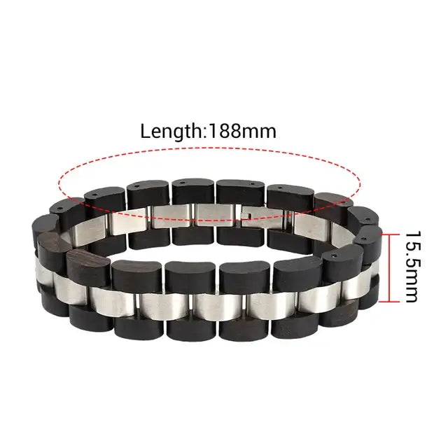 Custom wooden couple bracelet Free Customize Bangle with Gift Box - Hadi Craft