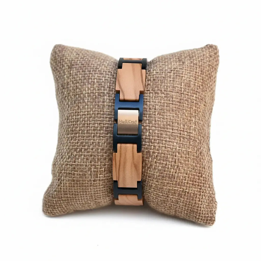 Custom wooden couple bracelet Free Customize Bangle with Gift Box - Hadi Craft