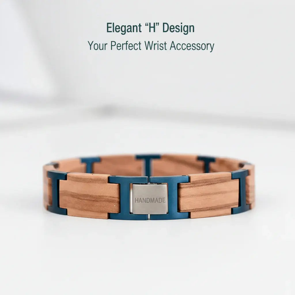 Custom wooden couple bracelet Free Customize Bangle with Gift Box - Hadi Craft