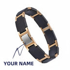 Custom wooden couple bracelet Free Customize Bangle with Gift Box - Hadi Craft