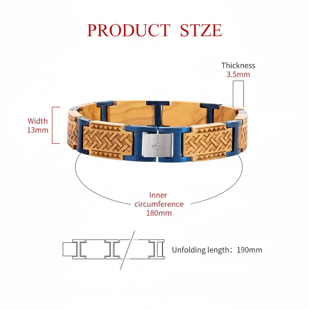 Custom wooden couple bracelet Free Customize Bangle with Gift Box - Hadi Craft
