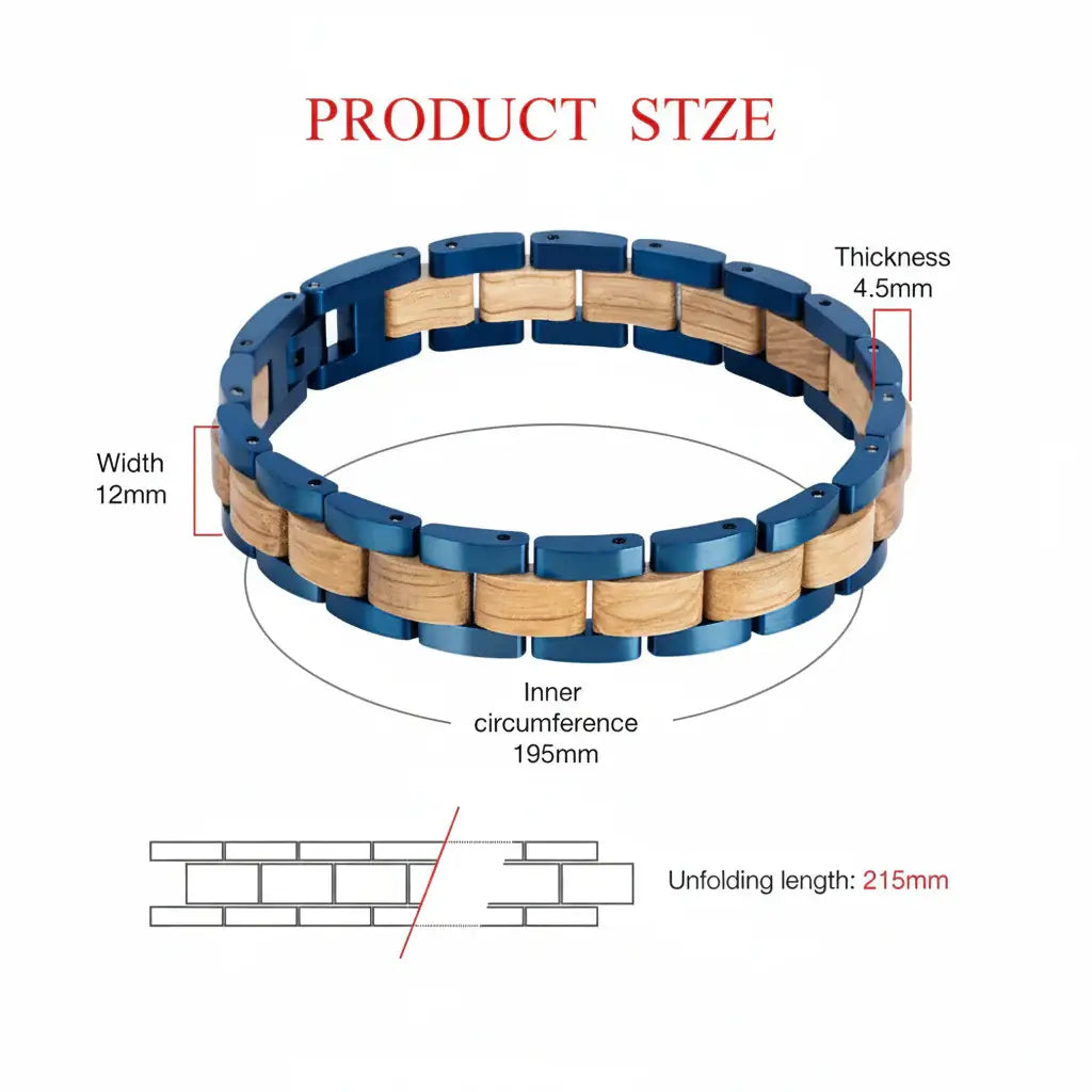 Custom wooden couple bracelet Free Customize Bangle with Gift Box - Hadi Craft