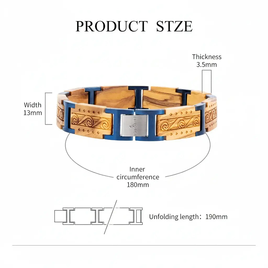 Custom wooden couple bracelet Free Customize Bangle with Gift Box - Hadi Craft