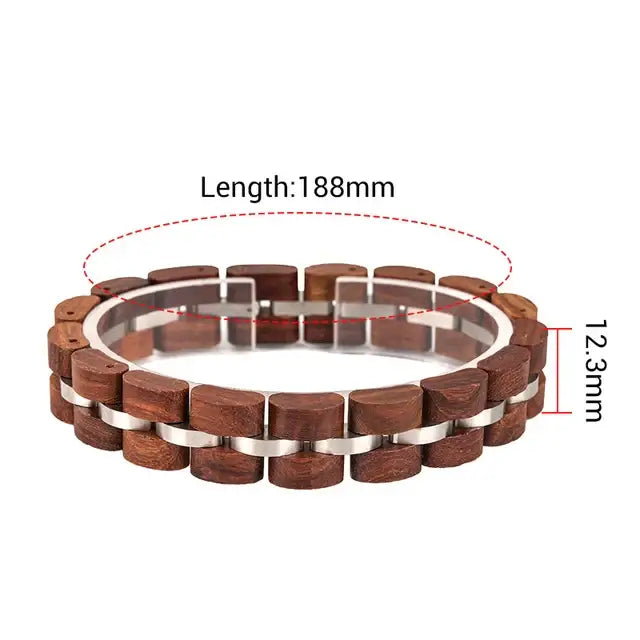 Custom wooden couple bracelet Free Customize Bangle with Gift Box - Hadi Craft