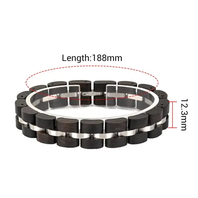 Custom wooden couple bracelet Free Customize Bangle with Gift Box - Hadi Craft