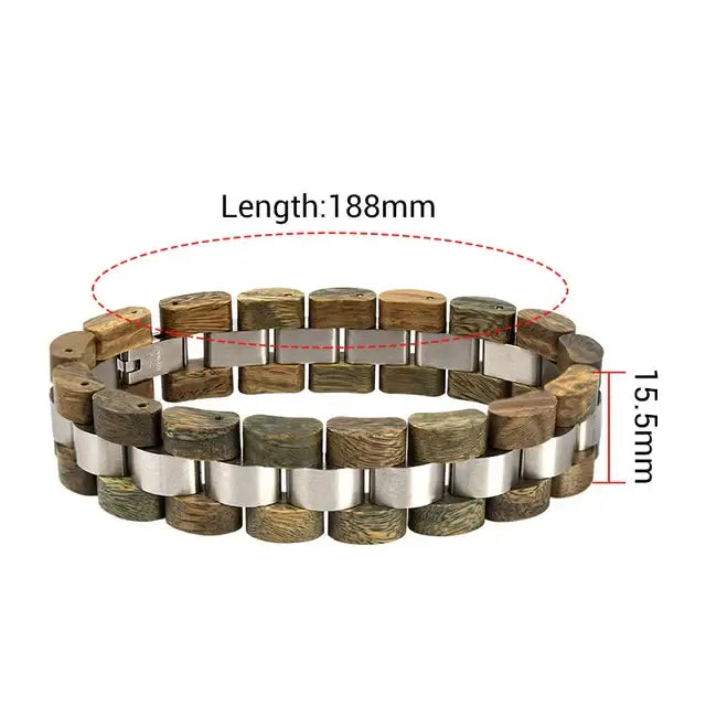 Custom wooden couple bracelet Free Customize Bangle with Gift Box - Hadi Craft