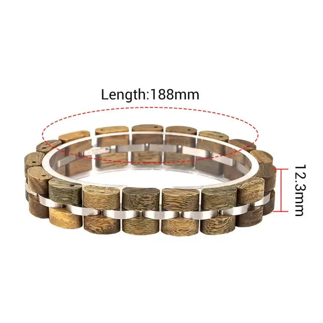 Custom wooden couple bracelet Free Customize Bangle with Gift Box - Hadi Craft