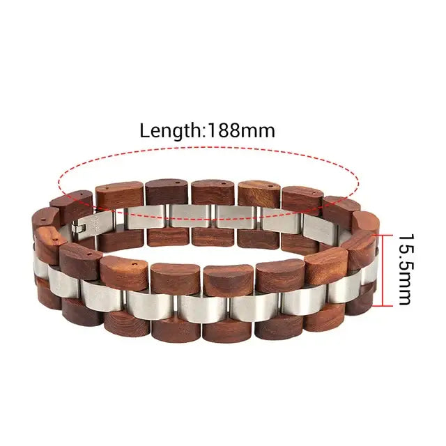 Custom wooden couple bracelet Free Customize Bangle with Gift Box - Hadi Craft