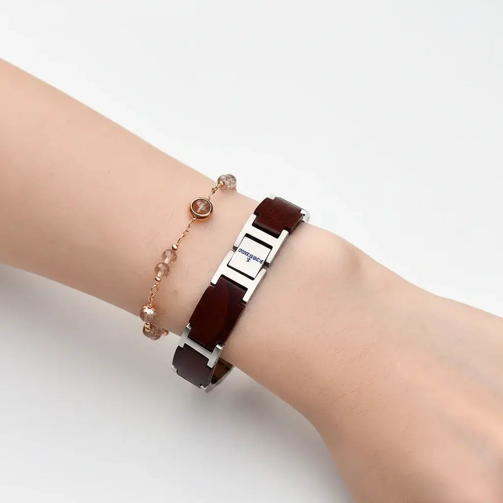 Custom wooden couple bracelet Free Customize Bangle with Gift Box - Hadi Craft
